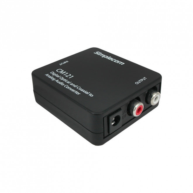Simplecom CM121 Digital Optical Toslink and Coaxial to Analog RCA Audio Converter Simplecom CM121 Digital Optical Toslink and Coaxial to Analog RCA Audio Converter